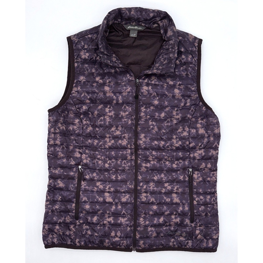 Eddie Bauer EB 700 Down Filled Purple Peach Quilted Puffer‎ Vest Women's M